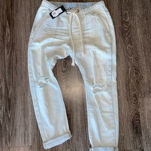 ONETEASPOON Shabbies Drawstring Boyfriend Jean